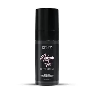 Renee Makeup Fixer Setting Spray 60ml - Infused With Aloe Vera & Niacinamide - Prevents Cracks, Minimizes Pores & Fine Lines - Long Lasting & Weightless Formula