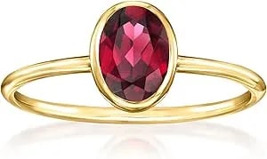 Ross-Simons 1.00 Carat Bezel-Set Rhodolite Garnet Ring In 14kt Yellow Gold
