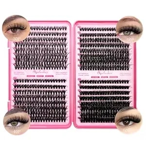 Lash Clusters 640pcs Natural Lash Extension Individual Cluster Eyelash Russian Lash Clusters Individual Lashes Eyelash Clusters Natural Look Eyelashes For Diy At Home(9-16mm,30d,40d,50d,60d)