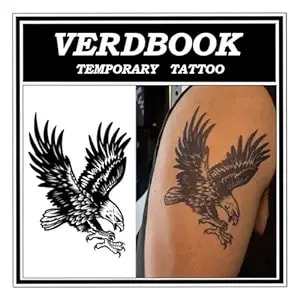 Waterproof Temporary Tattoos: 2-Sheet Tattoo Kit With Realistic Body Stickers, Semi-Permanent Tattoos For Adults Lasting 7-15 Days – Safe For Men & Women, Eagle Tattoo Pattern