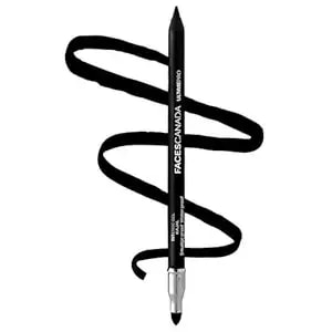 Facescanada Ultime Pro Intense Gel Black Eye Pencil - With Smudger & Sharpener - 24hr Long Lasting - Waterproof & Smudge Proof - One Swipe Smooth Glide - 0.04 Oz/1.2g