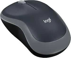 Logitech M185 Wireless Mouse, 2.4GHz With USB Mini Receiver, 12-Month Battery Life, 1000 DPI Optical Tracking, Ambidextrous PC/Mac/Laptop - Swift Grey