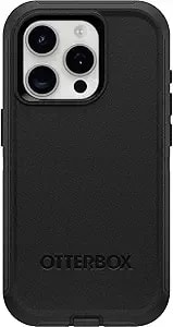 Otterbox Iphone 15 Pro (Only) Defender Series Case - Black, Screenless, Rugged & Durable, With Port Protection, Includes Holster Clip Kickstand