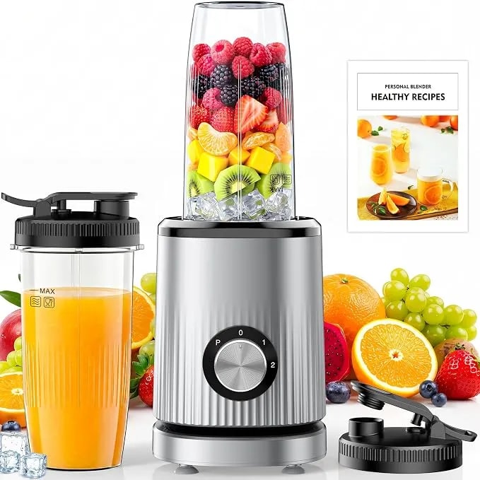 Turelar Smoothie Blender Spice Grinders 2*24oz To-Go Cups, Adjustable Speed - Single Serve Portable Smoothie Maker For Shakes & Frozen Drinks, Food Prep, W Nutritious Recipe, Bpa-Free, Upgraded Version