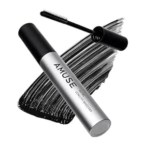 Amuse Seoul Metal Long Fix Mascara (01 Black) - Smudge Proof, Tubing Mascara, Clump Free, Flake Proof, 2 In 1 Comb Iron Wand, Defining, Curling, Volumizing, Superproof, Vegan, Korean Makeup