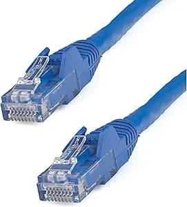 Startech 25ft cat6 Ethernet Cable - Blue Cat 6 Gigabit Ethernet Wire -250mhz 100w Poe rj45 Utp Network Patch Cord Snagless With Strain Relief (n6patch25bl)