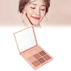 9 Colors Matte And Eyeshadow Palette, Warm Color Eye Shadows Glitter Makeup Kit Make Up Brushes Set Nature Nude Earth Tone Beauty Cosmetics High Pigment Powder Pallet