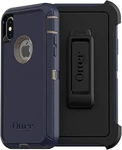 Otterbox Defender Series Screenless Case Case For Iphone Xs & Iphone X - Retail Packaging - Dark Lake (Chinchilla/Dress Blues)