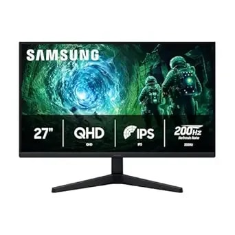 Samsung 27” Odyssey g5 g53f Qhd Resolution Gaming Monitor, hdr10, 200hz Refresh Rate, Ips Panel, Amd Freesync™ Premium, Black Equalizer, Auto Source Switch, ls27fg53denxza