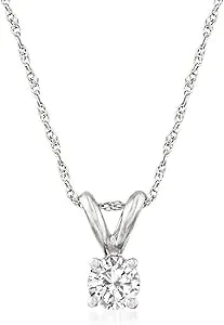 Ross-Simons 0.25 Carat Diamond Solitaire Necklace In 14kt White Gold. 18 Inches