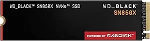 WD_BLACK SN850X 2TB Nvme SSD - M.2 2280, Up To 7,300 MB/S Read Speeds, Up To 6,300 MB/S Write Speeds, Gaming Expansion, High Performance Internal Solid State Drive - WDS200T2X0E