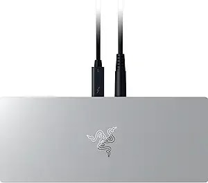 Razer Thunderbolt 5 Dock: 11 Port Docking Station With M.2 Ssd Slot - 120gbps Transfer Speeds - 3x 4k Displays At 144 Hz On tb5/4 Laptops - 140w Pd Charging - Active Cooling - Tb Share - Mercury