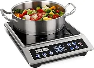 Changbert Portable Induction Cooktop Enhanced Version, One-Click Max Power 1800w Large Heating Coil Burner, Precise Temperature Control, Nsf Certified Commercial Grade Low Noise Hot Plate