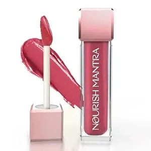 Nourish Mantra’S Jashn-E-Gulab Lipstick (3.5ml)/ Creamy Matte Liquid Lipstick With Spf/Water Proof/Smudge Proof/Transfer Proof/Long Lasting/Suits All Skin Tones