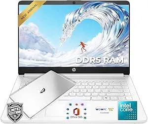 Hp Natural Silver Laptop • Lightweight Notebook For Office & Study • 4gb ddr5 Ram • 128gb Ssd + 1tb Cloud Storage • Intel 4-Core Processor • Windows 11 • Anti-Glare Display • Long Battery Life