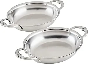 Hestan Provisions Oval Roasting Pan And Au Gratin Baking Dish, Clad Stainless Steel - Oven Safe 600f, Kitchen To Table Presentation, Dishwasher Safe