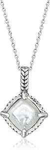 Ross-Simons Mother-Of-Pearl Pendant Necklace In Sterling Silver. 18 Inches