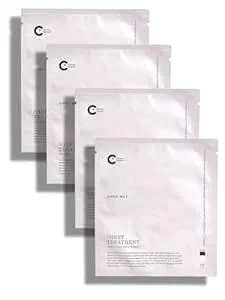 Chromat Sheet Treatment – 4 Pack Sheet Mask – Face & Eye Mask With Chroma Peptide, Fucoreverse, Tens’Up & Lyocell - Hydrating & Smoothing