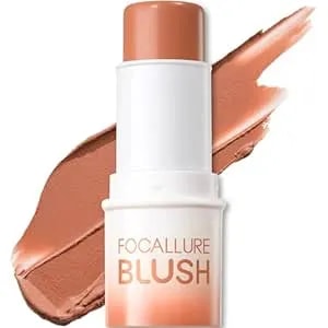 Focallure Cream Blush Stick, Multi-Use Blush For Cheeks Lips Eyes, Buttery Texture, Smooth Blendable, Natural Finish, 12h Long Lasting Waterproof Lightweight Makeup,nu02