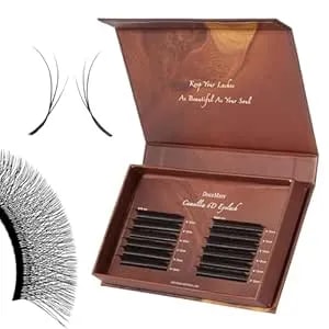 Decemars Multi-Length 6d Camellia Eyelash Extensions 0.07 C Curl 10-15mm Mixed Tray Y Shaped Natural Soft Volume False Eyelashes Matte Black Wispy Easy Fan Yy Lashes (6d-0.07mm-C, 10-15mm Mix)