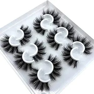 6 Pairs Fluffy False Eyelashes Natural Faux Mink Strip 3d Lashes Pack (Mdf-12)