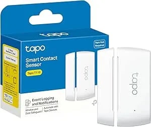 Tapo Door Sensor Mini, Requires Tapo Hub, Long Battery Life W/Sub-1g Low-Power Wireless Protocol, Contact Sensor, 15mm Wide Gap Allowed, Real-Time Notification, Smart Action (t110)