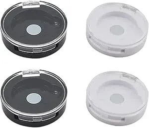 4pcs Empty Magnetic Eyeshadow Cases,Refillable Magnetic Makeup Eyeshadow Lipstick Palette Container Pans,Round Depotting Makeup Containers For Eyeshadow Lipstick Blush Powder For Travel Sample Diy