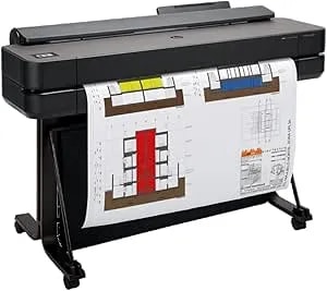 Hp Designjet t650 Large Format 36-Inch Plotter Printer, Includes 2-Year Onsite Warranty Support (5hb10t) - New Model