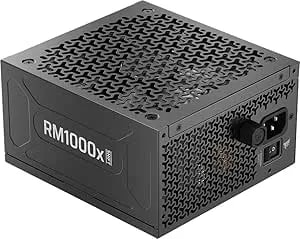 Corsair rm1000x Shift (2025) Fully Modular Atx Power Supply – Modular Side Interface, Native 12v-2x6 Cable, Atx 3.1 & Pcie 5.1, Fan-Speed Control, 105°C-Rated Capacitors, Cybenetics Gold – Black