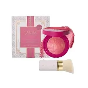 Laura Geller New York Limited Edition Baked Blush-N-Brighten Marbleized Blush - Skyline Sunset - Pink Color For Cheeks
