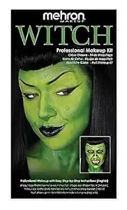 Mehron Makeup Premium Character Kits - Makeup Kits For Halloween & Cosplay - Made In The Usa - Complete Kit - Includes All Tools & Instructions On How To Create The Look - (Witch)