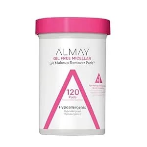 Almay Makeup Remover Pads, Micellar Gentle, Hypoallergenic, Fragrance-Free, Dermatologist & Ophthalmologist Tested (Packaging May Vary), 120 Count