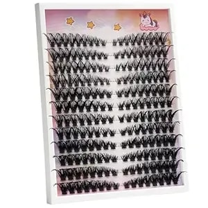 Lash Clusters Wispy Eyelash Clusters 10-18mm 144pcs Cluster Eyelash Extensions Natural Volume Lash Extensions Diy Individual Clusters Soft Thin Clear Band 60+80+100p