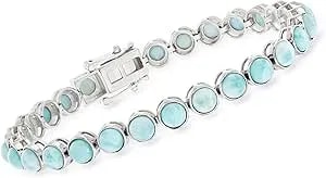 Ross-Simons 15.00 Ct. T.W. Gemstone Tennis Bracelet In Sterling Silver