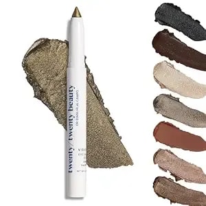 Twenty/Twenty Beauty - Visionary Eye Shadow Stick - For Sensitive Eyes - Deep Shimmer Cream Eye Shadow Pencil - Eye Doctor Developed - Vegan - Clean Beauty - Snake Eyes (Bronze Olive)