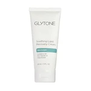 Glytone Soothing Lipid Recovery Cream - Face Moisturizer Hydrates, Calms & Restores Skin Barrier With Camelina Oil, Pro-Vitamin A & Shea Butter - Soothing Cream For Dry And Sensitive Skin - 2 Fl Oz