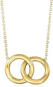 Ross-Simons Italian 14kt Yellow Gold Interlocking Circle Necklace