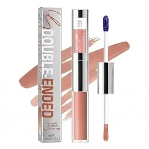 2-In-1 Peelable Lip Liner & Gloss - Long-Lasting Waterproof Matte Finish - Infused With Hyaluronic Acid & Vitamin E - Vegan & Cruelty-Free For Daily Makeup (Nude)
