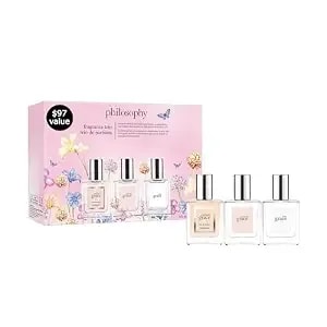 Philosophy Grace Fragrance 3-Piece Gift Set For Women ($97 Value) - 0.5 Oz Grace Trio Set - Long Lasting Floral Fragrance