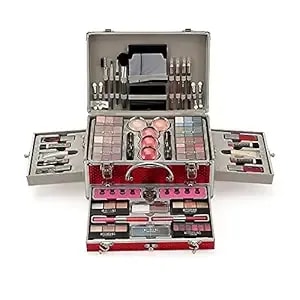 Pure Vie All-In-One Holiday Gift Makeup Set Cosmetic Essential Starter Bundle Include Eyeshadow Palette Lipstick Concealer Blush Mascara Eyeliner Face Powder Lipgloss Brush - Makeup Full Kit For Women