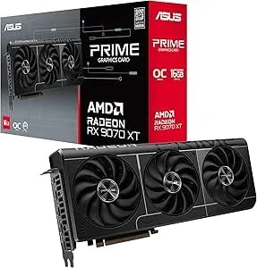 Asus Prime Radeon™ Rx 9070 Xt Oc Edition Graphics Card, Amd (Pcie 5.0, Hdmi/Dp 2.1, 2.5-Slot Design, Axial-Tech Fans, Ball Bearings, Dual Bios, Gpu Guard)