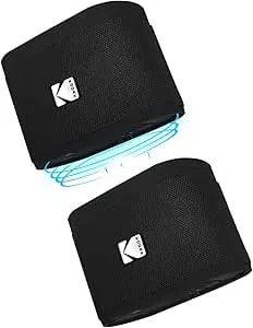 Kodak Soundbrix Magnetic Splittable Bluetooth Speaker Water Resistant Durable & Portable Speaker 5H Of Play USB C Wireless Connect Upto 100 Speakers Home Party Travel Speaker Gifting