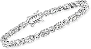 Ross-Simons 6.70 Ct. T.W. Cz Bracelet In Sterling Silver