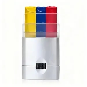 3-Color Face Paint Stick, Soccer Game Day Cheering Makeup, Long-Lasting Sweatproof Sports Face Paint, Easy-Wash Kid-Friendly For Adults & Kids (Red Blue Yellow)