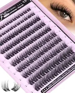 Wispy Lash Clusters Flora Fluffy Eyelash Clusters 10-16mm Cluster Eyelash Extensions Light Volume Lashes Clusters D Curl Individual Lashes With Soft Thin Band Diy Fluffy Wispy Lash Extensions