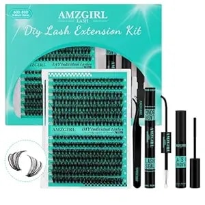 Lash Clusters Kit 60d 80d Eyelash Extension Kit,Lash Bond And Seal Waterproof,Lash Remover For Individual Cluster Lashes Kit,Lash Applicator Tool For Diy Lash Extension Kit(D-mix9-16mm Kit)
