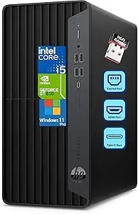 Hp Prodesk 600 Microtower Business Desktop Computer, 32gb ddr4 Ram, 1tb Pcie Ssd, Intel 6-Core i5-10400f, Geforce Gt 610 2gb, Wifi Adapter, rj45, Hdmi, Dvi-I Port, Vga, Type-C, Windows 11 Pro