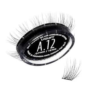 Lashify Amplify 12mm Gossamerdiy Eyelash Extensions Refill, Black, Easy False Eyelashes For A Natural Look