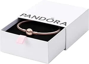 Pandora Moments Ball Clasp Bangle Bracelet - Gold Bracelet For Women - 14k Gold - With Gift Box