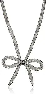 Betsey Johnson Mesh Bow Necklace